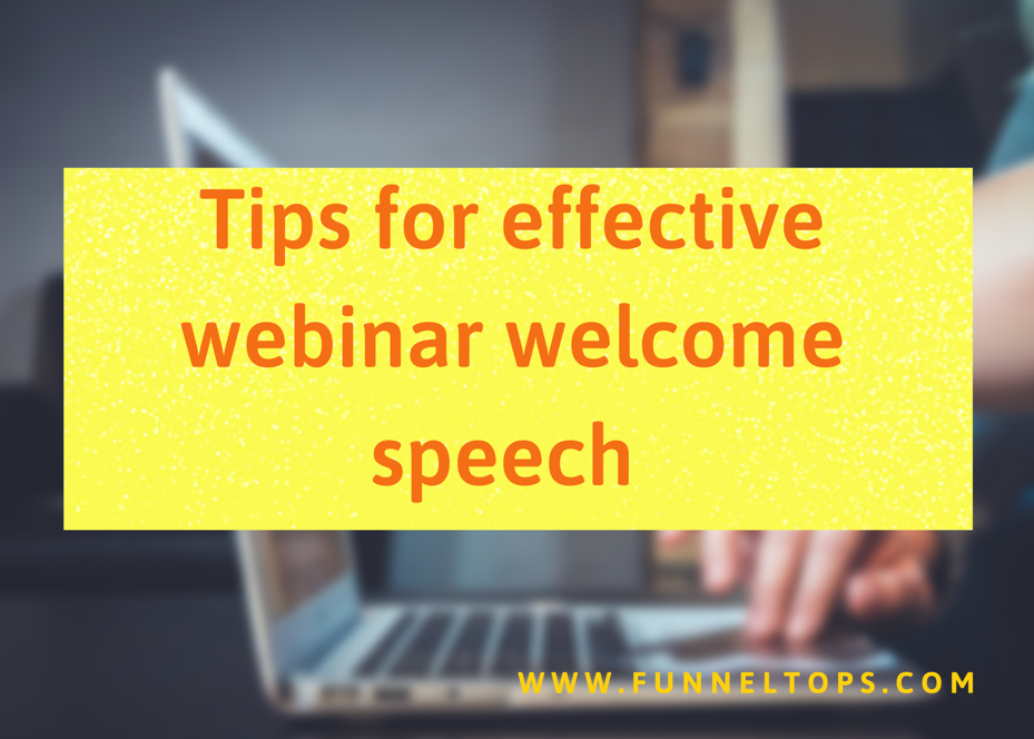 sample welcome speech for webinar