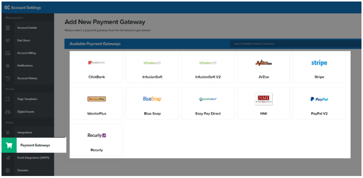 Payment gateways clickfunnels